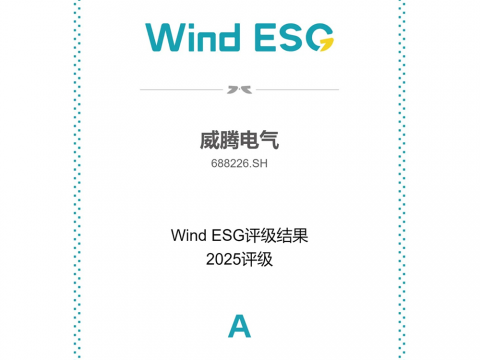 威騰電氣Wind ESG評級由BBB躍升至A級